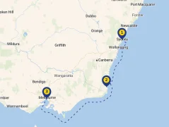 Mapa plavby